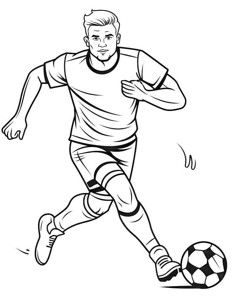Çocuklar İçin Futbol Boyama Sayfası