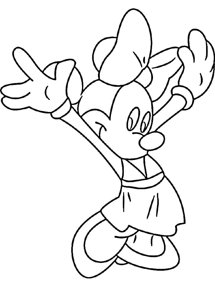 Çocuklar İçin Minnie Boyama Sayfası