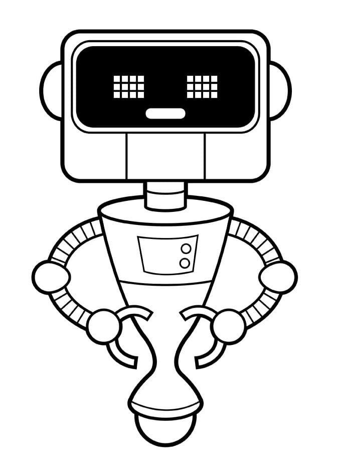 Çocuklar İçin Robot Boyama Sayfası