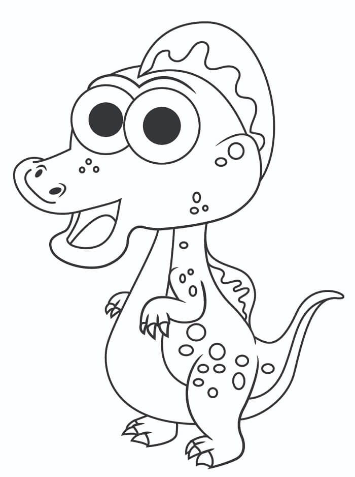 Çocuklar İçin Spinosaurus Yazdırılabilir Boyama Sayfası