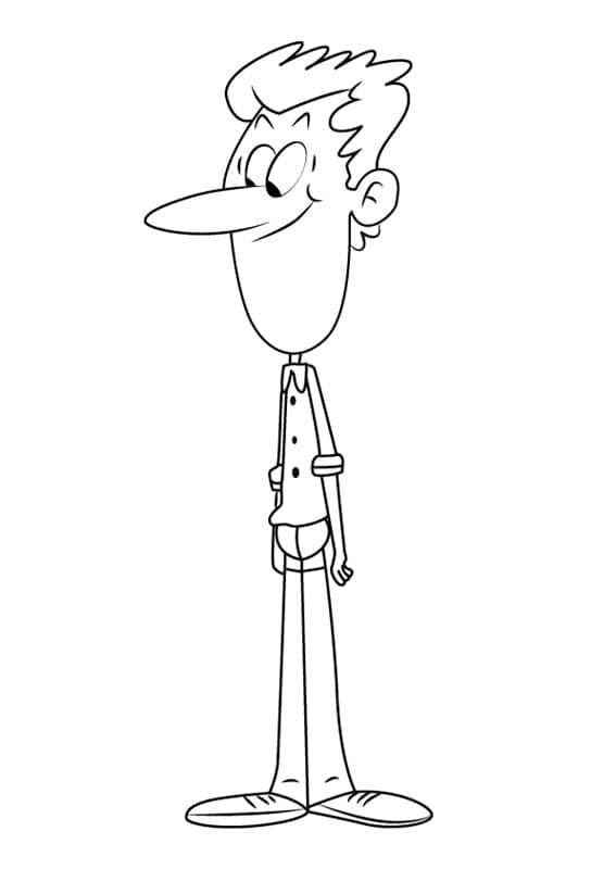 Çocuklar İçin The Loud House Yazdırılabilir Boyama Sayfası