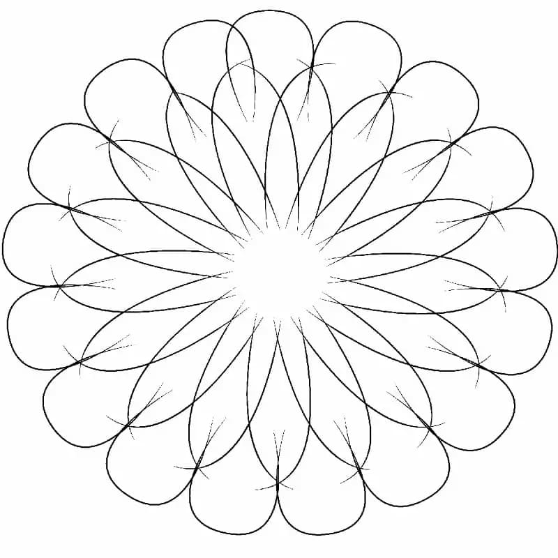 Çocuklar İçin Ücretsiz Çiçek Mandala Boyama Sayfası