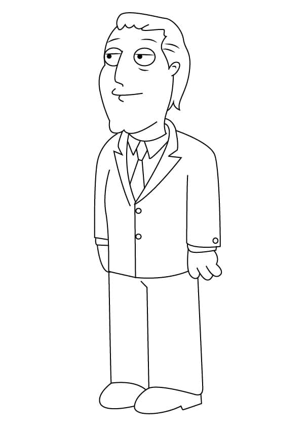 Çocuklar İçin Ücretsiz Family Guy Boyama Sayfası