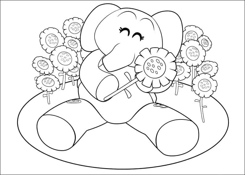 Çocuklar İçin Ücretsiz Pocoyo Boyama Sayfası
