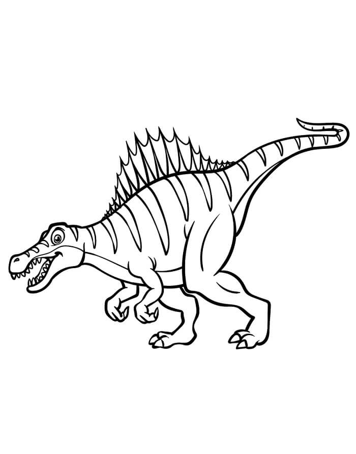 Çocuklar İçin Ücretsiz Spinosaurus Boyama Sayfası