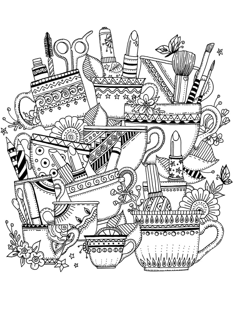 Çocuklar İçin Ücretsiz Zentangle Boyama Sayfası