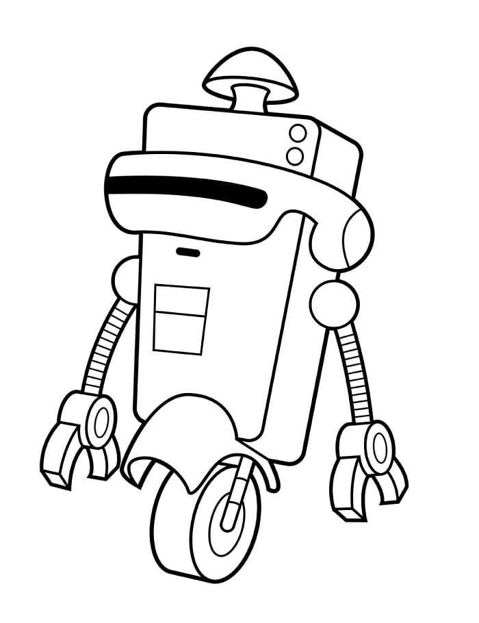Çocuklar İçin Yazdırılabilir Robot Boyama Sayfası