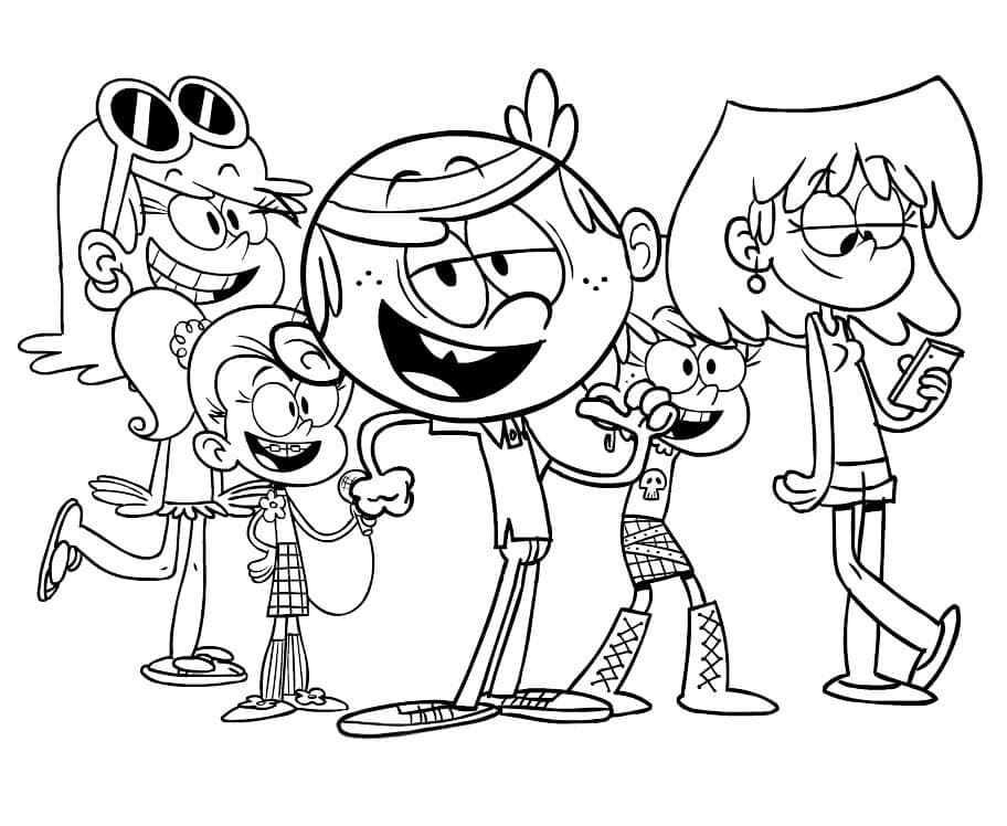 Çocuklar İçin Yazdırılabilir The Loud House Boyama Sayfası