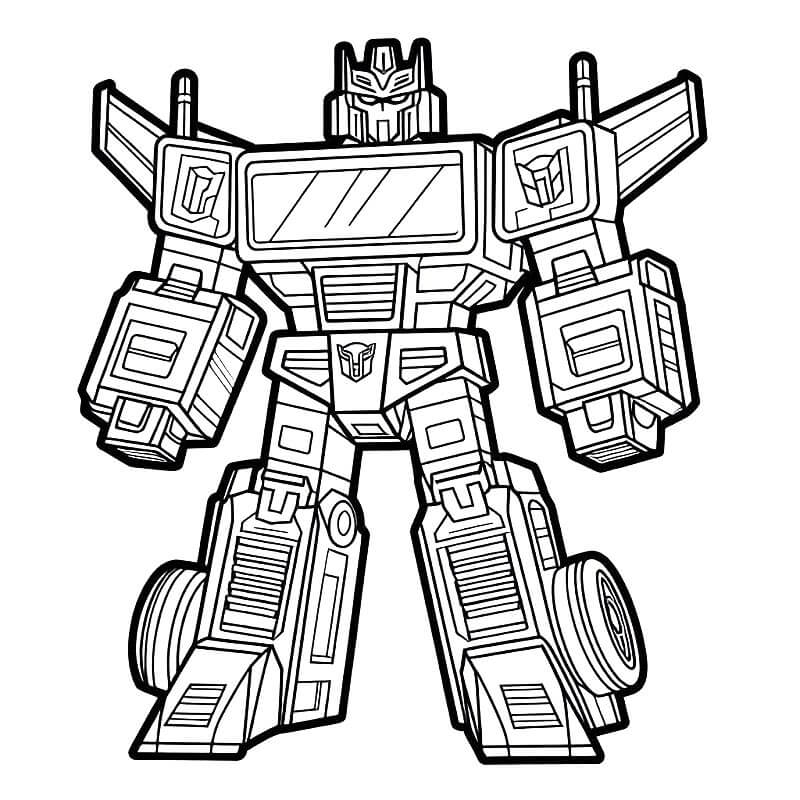 Çocuklar İçin Yazıcı Transformers Boyama Sayfası