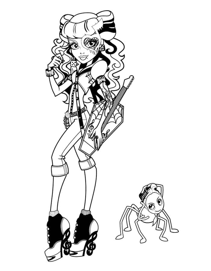 Çocuklar için Baskı Sayfası Monster High Boyama Sayfası