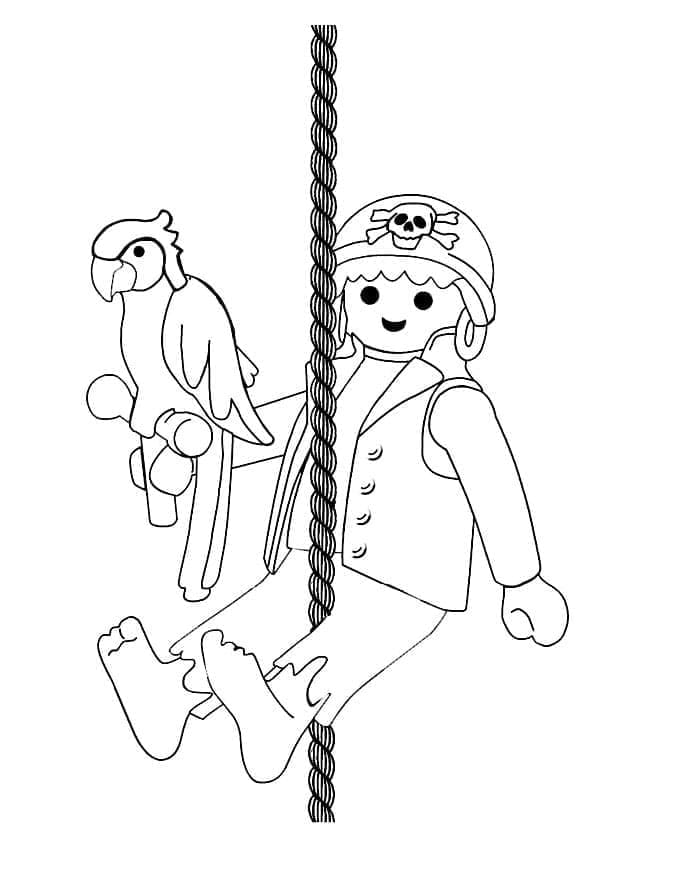 Çocuklar için Baskı Sayfası Playmobil Boyama Sayfası