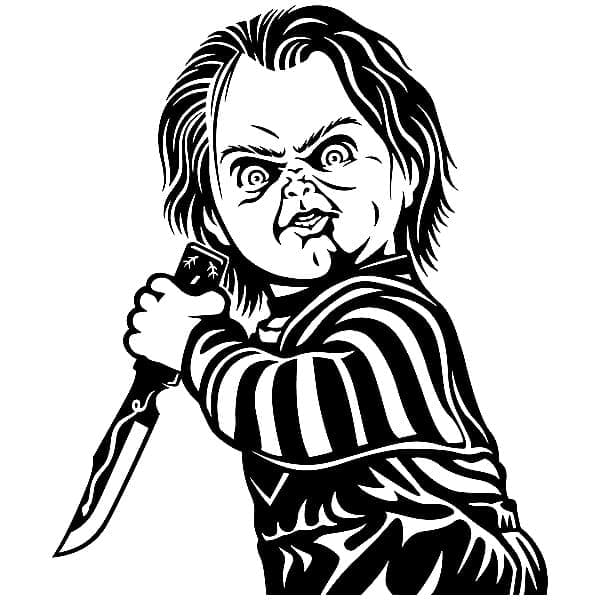 Çocuklar için Bedava Chucky Boyama Sayfası