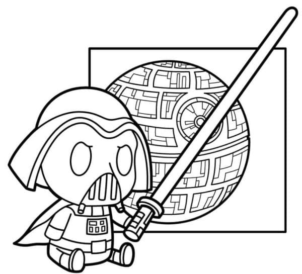 Çocuklar için Bedava Darth Vader Boyama Sayfası
