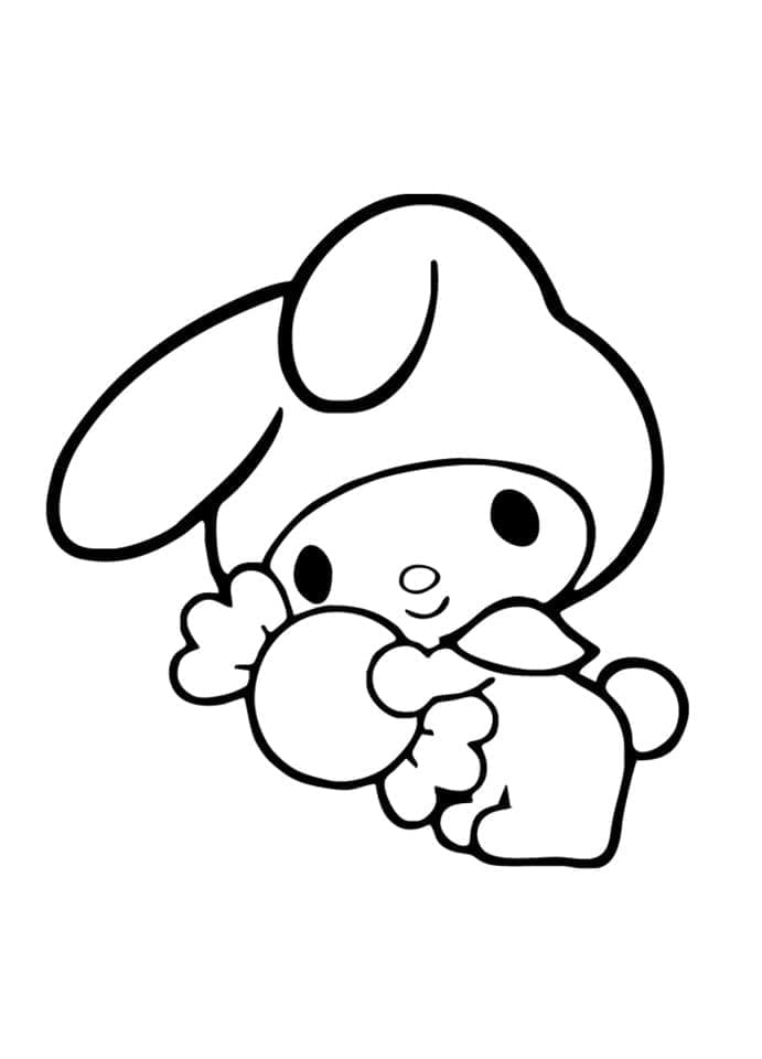 Çocuklar için Bedava My Melody Boyama Sayfası