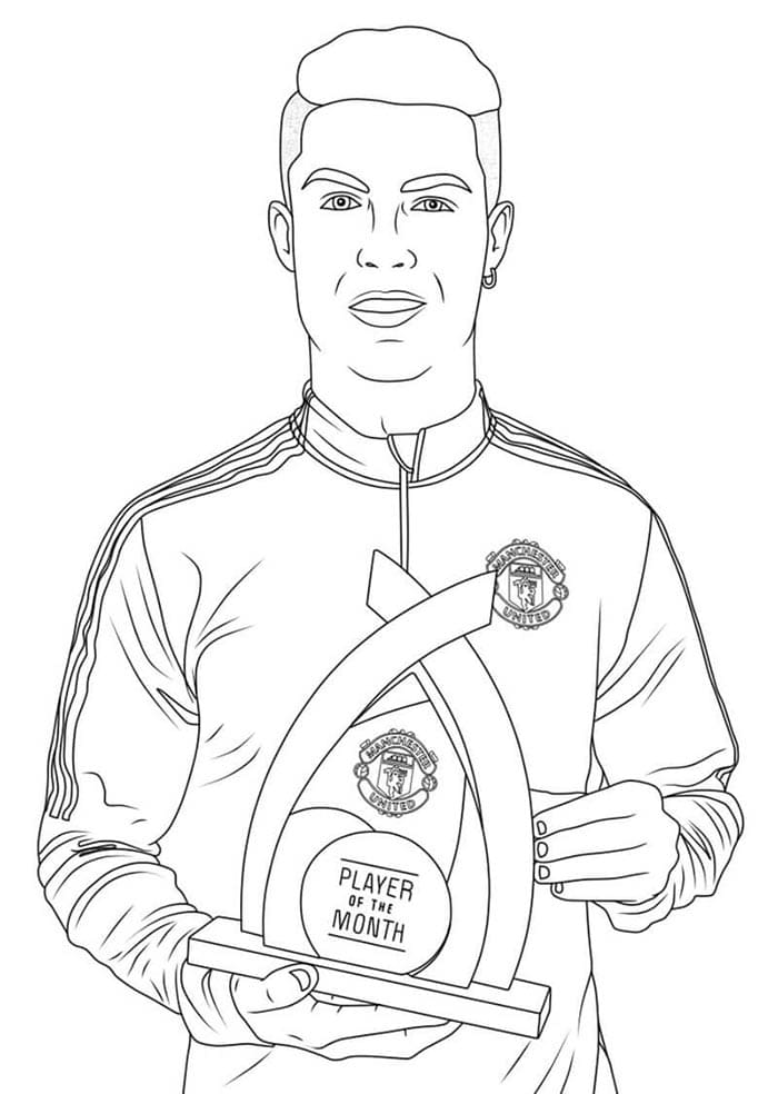 Çocuklar için Cristiano Ronaldo Boyama Sayfası