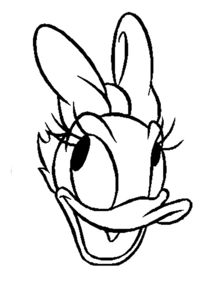 Çocuklar için Daisy Duck Boyama Sayfası