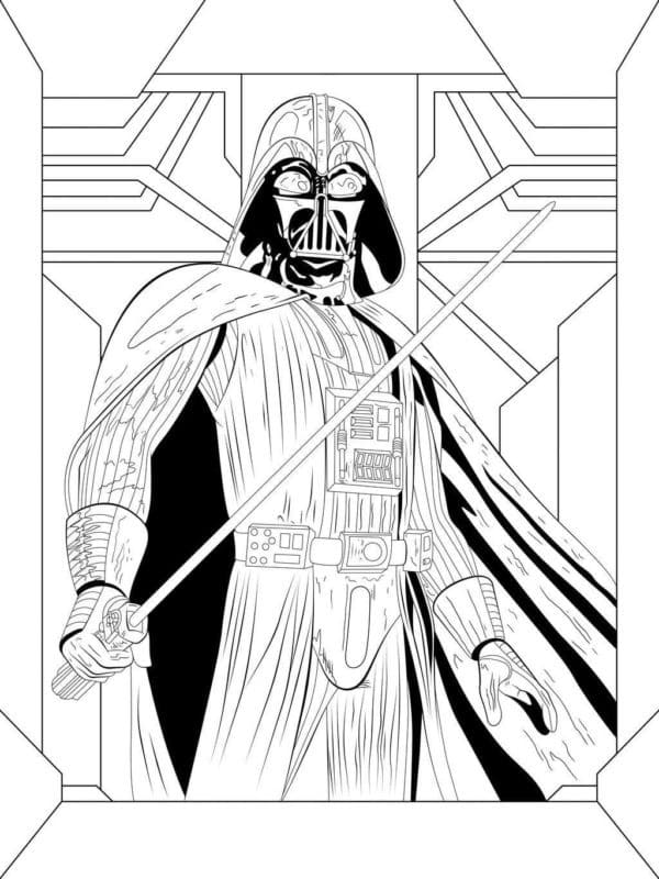 Çocuklar için Darth Vader Boyama Sayfası