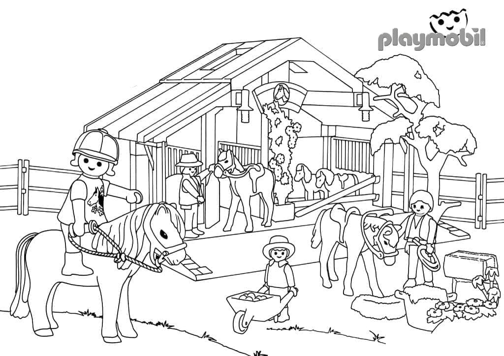 Çocuklar için Fiyatsız Playmobil Boyama Sayfası