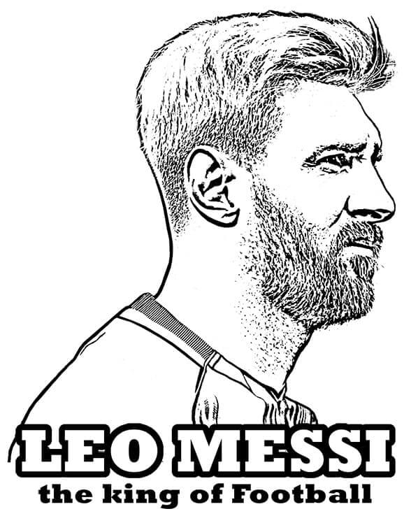 Çocuklar için Lionel Messi Boyama Sayfası