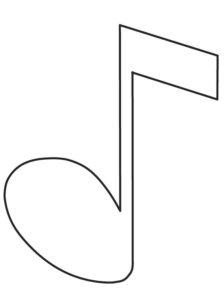 Çocuklar için Müzik Notaları Boyama Sayfası