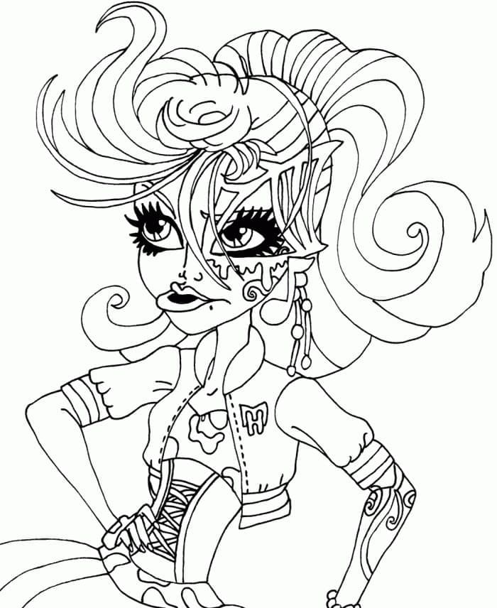 Çocuklar için Parasız Monster High Boyama Sayfası
