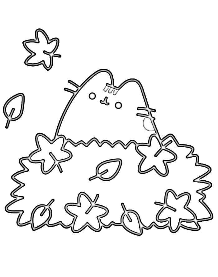 Çocuklar için Pusheen Boyama Sayfası