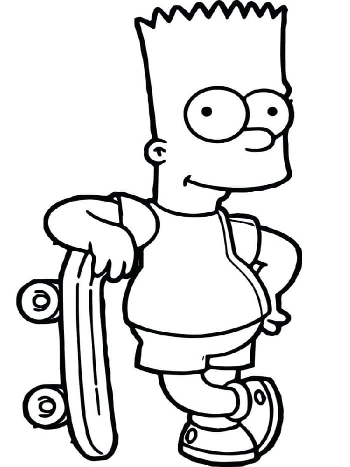 Çocuklar için Simpsonlar Boyama Sayfası