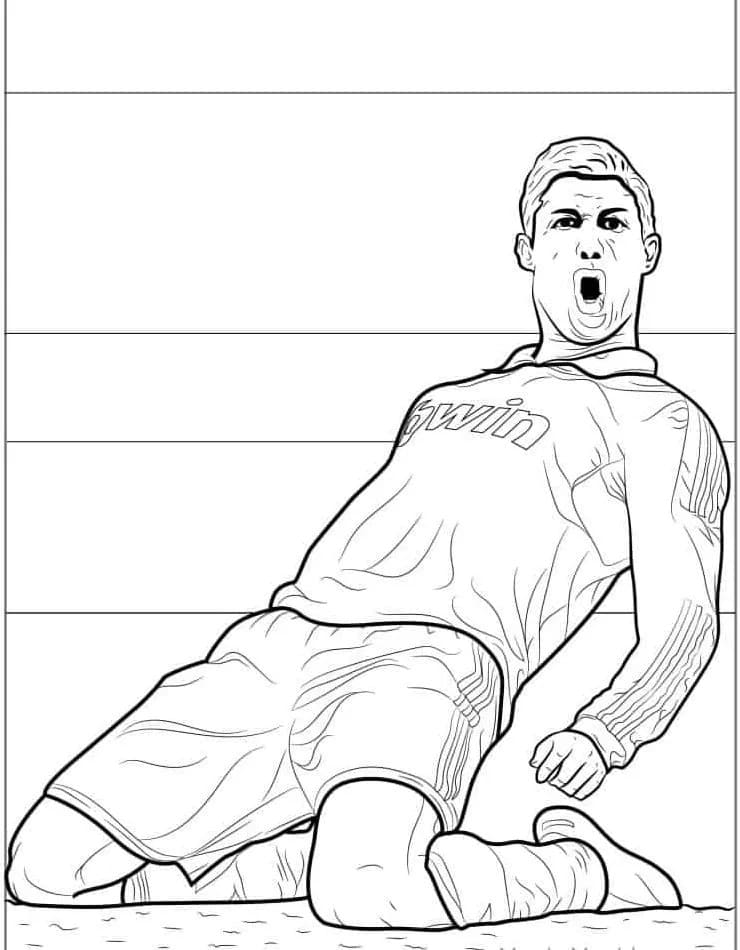 Çocuklar için Ücretsiz Cristiano Ronaldo Boyama Sayfası