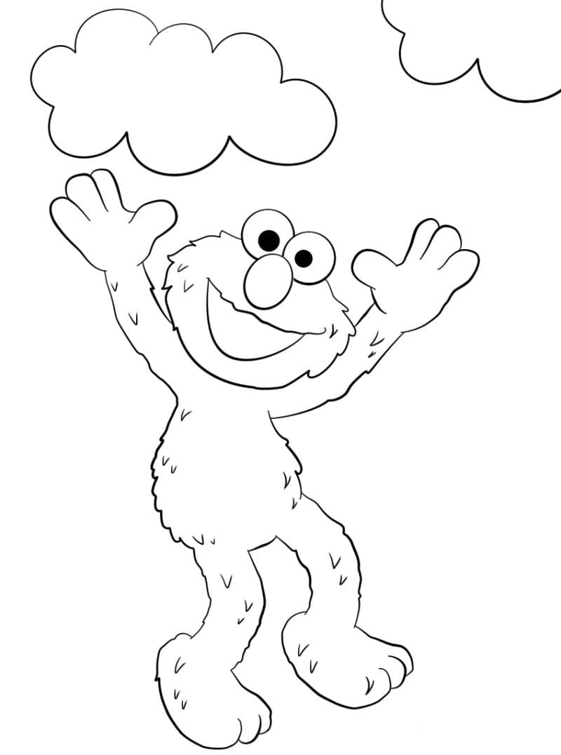 Çocuklar için Ücretsiz Elmo Boyama Sayfası