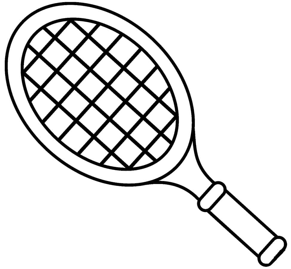 Çocuklar için Ücretsiz Tenis Resmi Boyama Sayfası