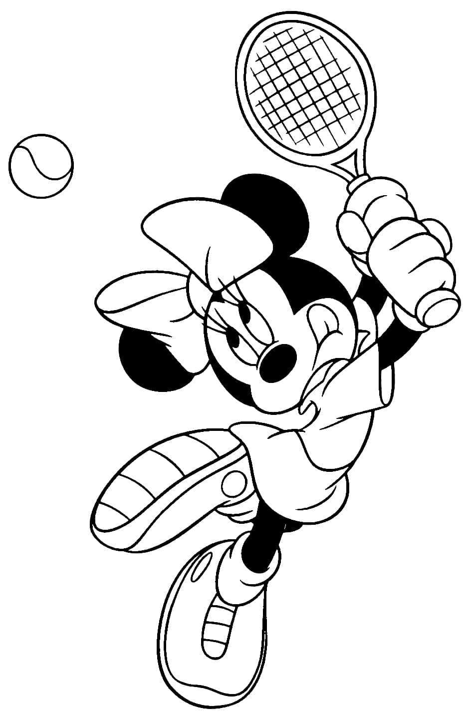 Çocuklar için Ücretsiz Tenis Boyama Sayfası