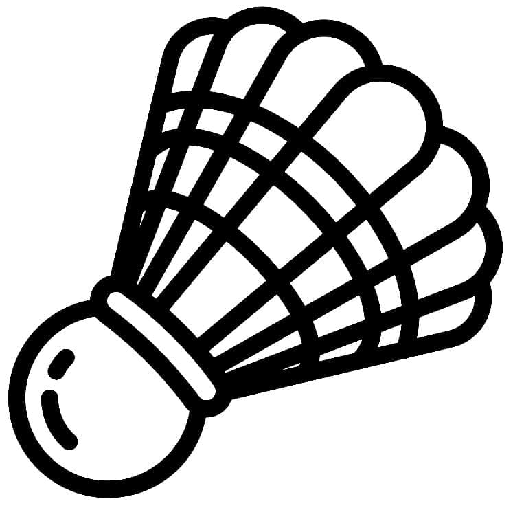 Çocuklar için Yazdırılabilir Badminton Boyama Sayfası
