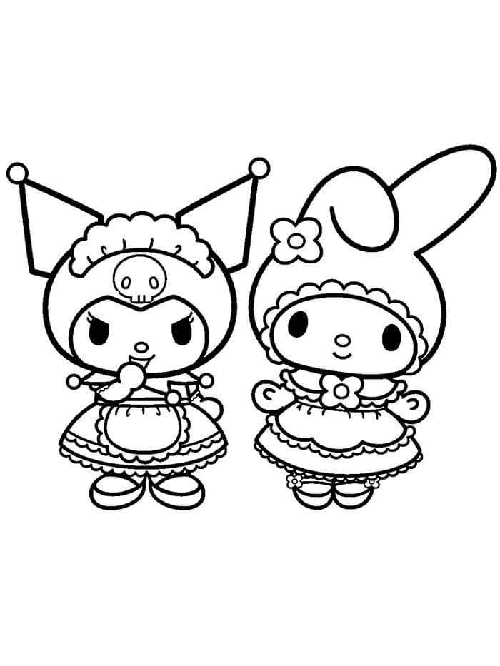 Çocuklar için Yazdırılır My Melody Boyama Sayfası