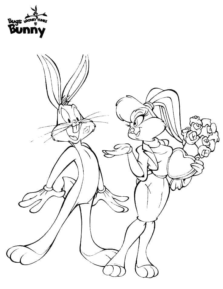 Çocuklar için bedava Bugs Bunny Boyama Sayfası