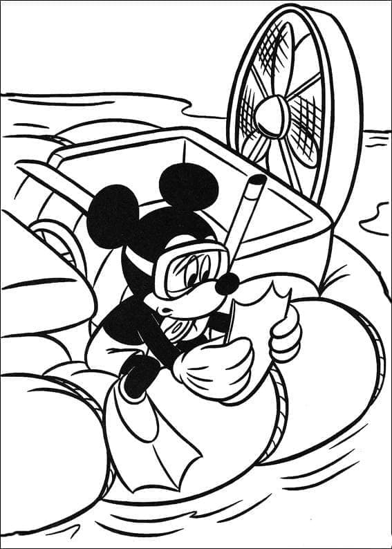 Çocuklar için bedava Mickey Mouse Boyama Sayfası