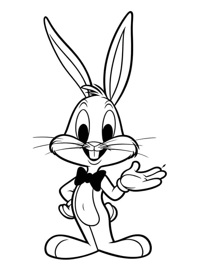 Çocuklar için ücretsiz Bugs Bunny Boyama Sayfası