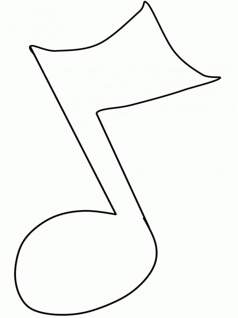 Çocuklar için ücretsiz Müzik Notaları Boyama Sayfası