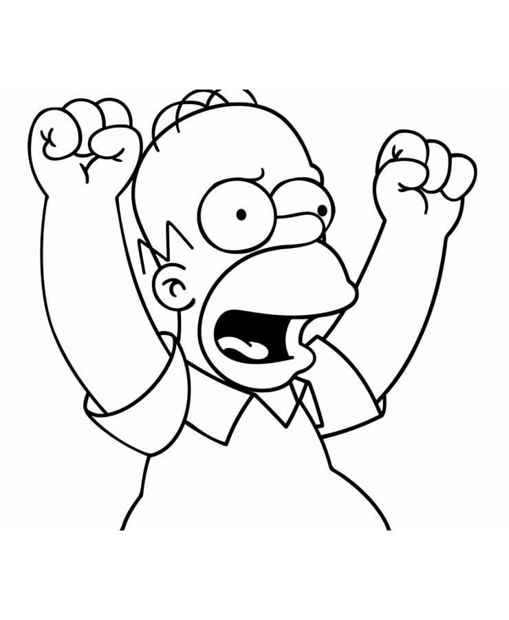 Çocuklar için ücretsiz Simpsonlar Boyama Sayfası