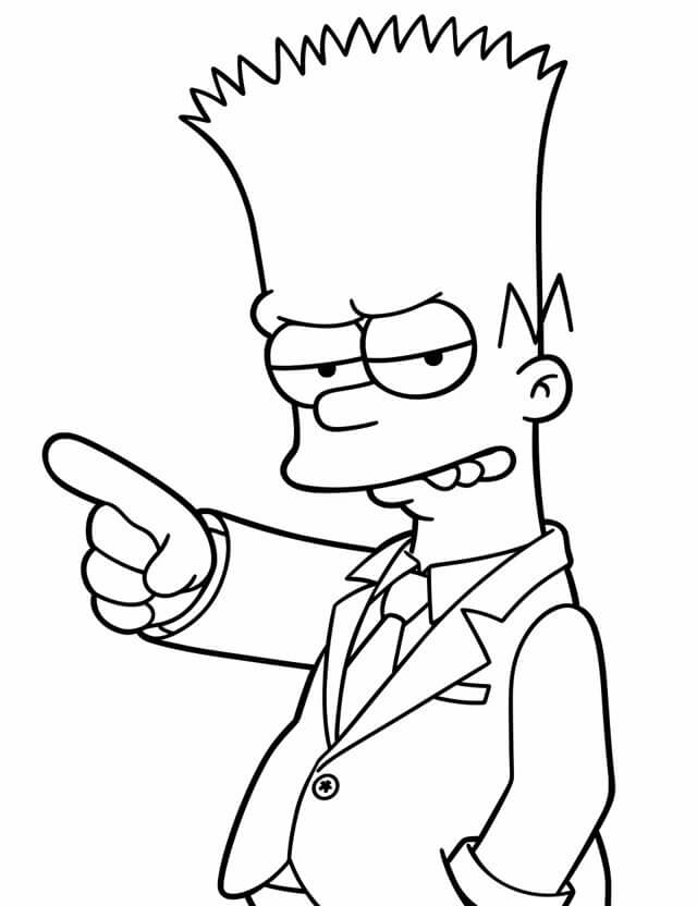 Çocuklar için yazdır Simpsonlar Boyama Sayfası