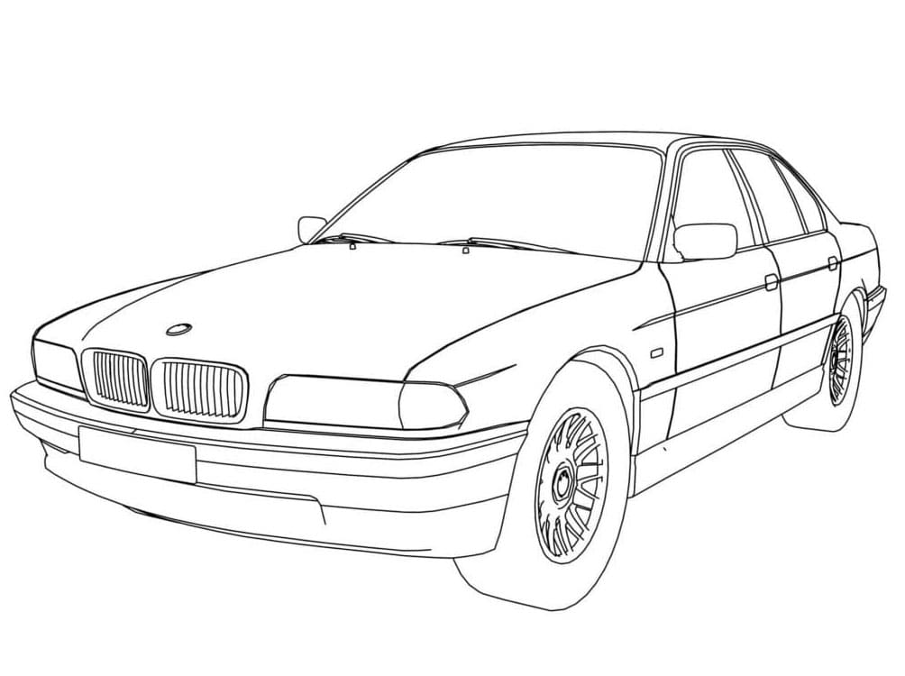 Çocuklar için yazdırılabilir BMW boyama Boyama Sayfası
