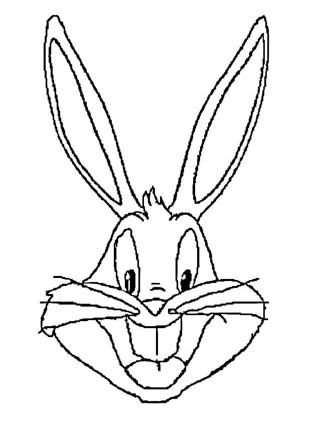 Çocuklar için yazdırılabilir Bugs Bunny Boyama Sayfası