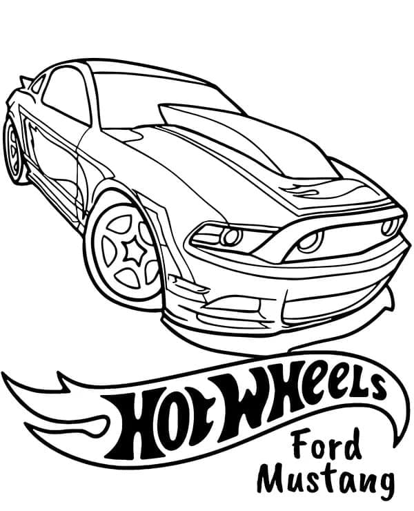 Çocuklar için yazdırılabilir Hot Wheels sayfası Boyama Sayfası
