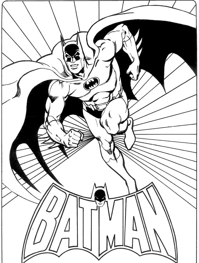 Çocuklara Batman Boyama Sayfası