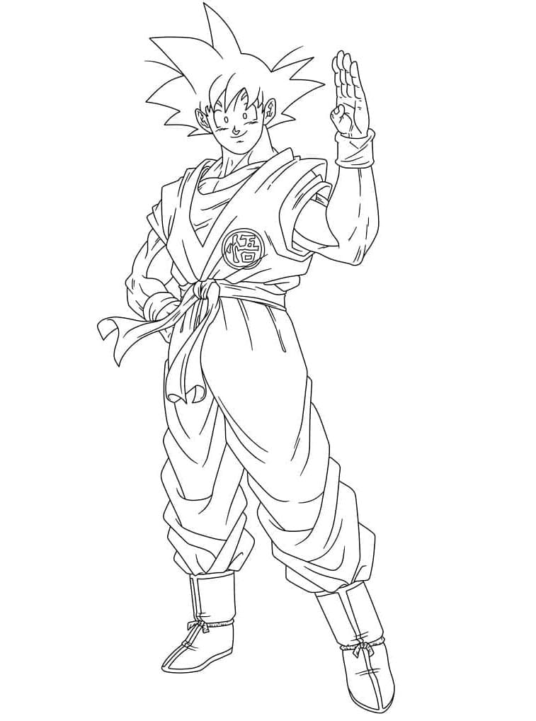 Çocuklara Bedava Son Goku Boyama Sayfası