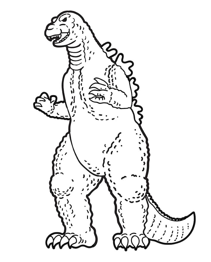 Çocuklara Godzilla Boyama Sayfası