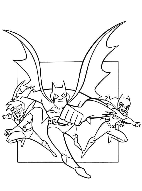 Çocuklara Özel Batman Boyama Sayfası