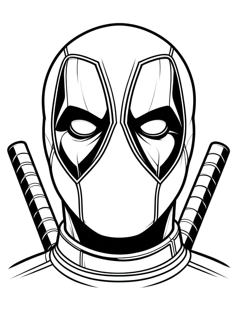 Çocuklara Özel Deadpool Boyama Sayfası