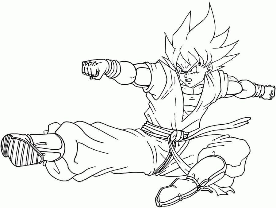 Çocuklara Özel Son Goku Boyama Sayfası