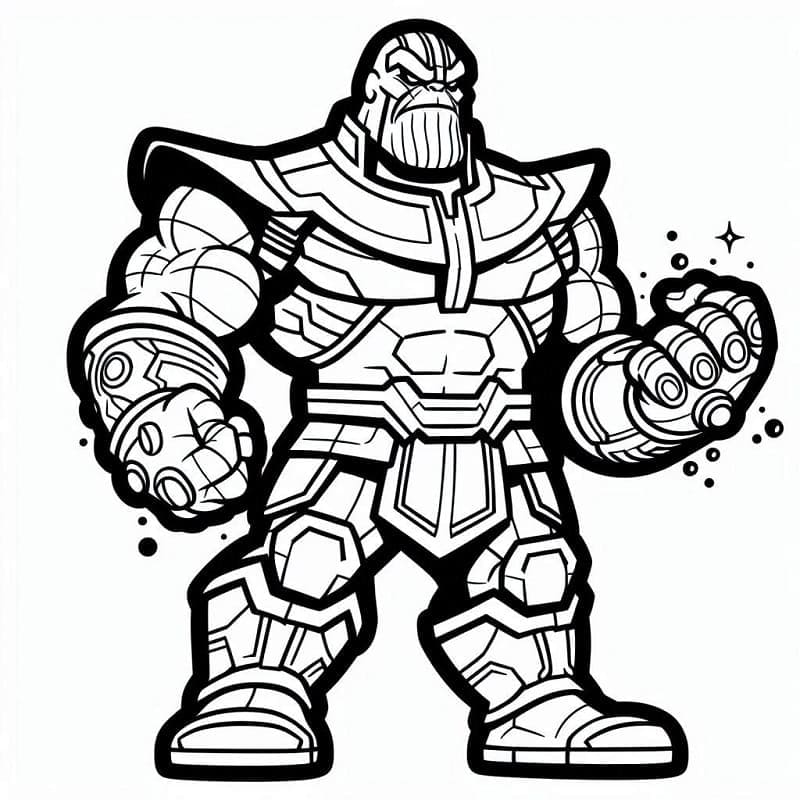 Çocuklara Özel Thanos Boyama Sayfası