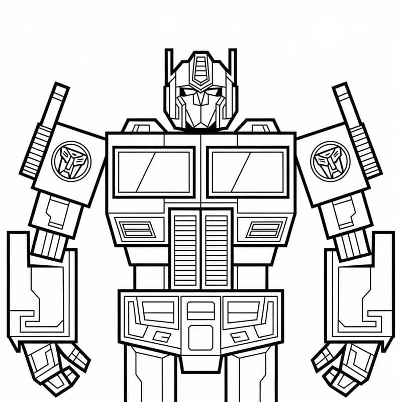 Çocuklara Özel Transformers Boyama Sayfası